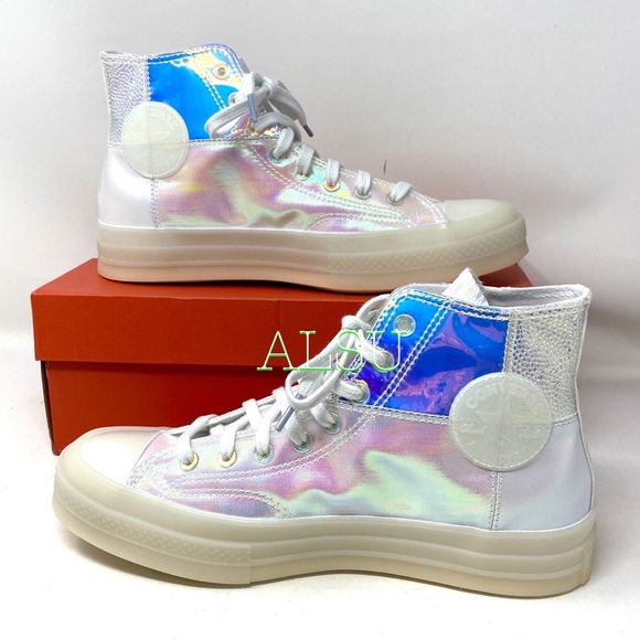 Converse Chuck 70 High Top Mirror Silver Women’s - Picture 3 of 9